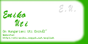eniko uti business card